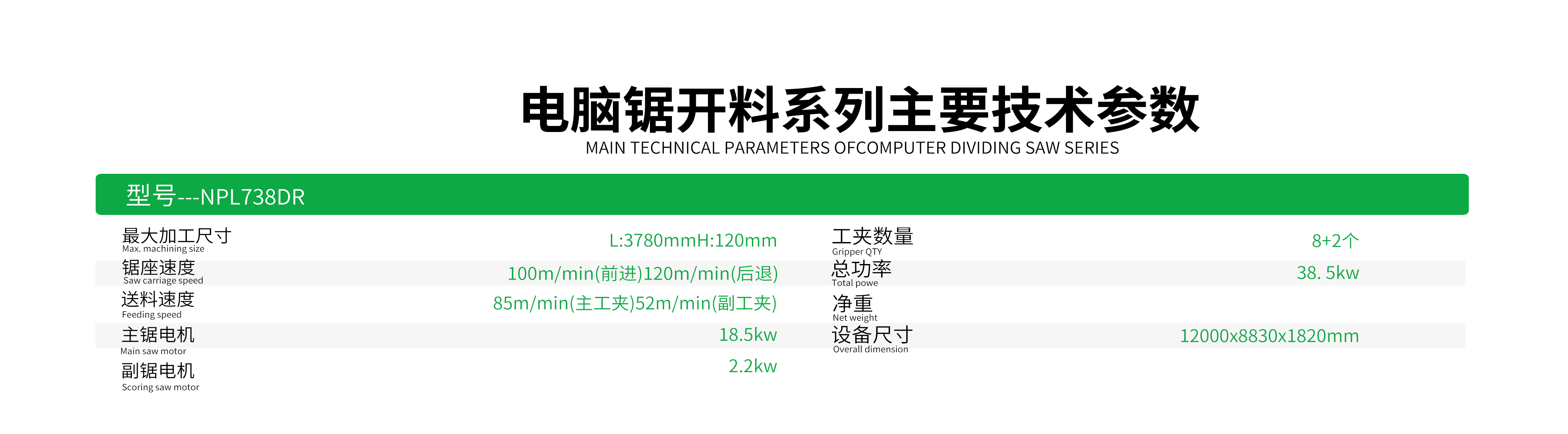 --NPL738DR参数